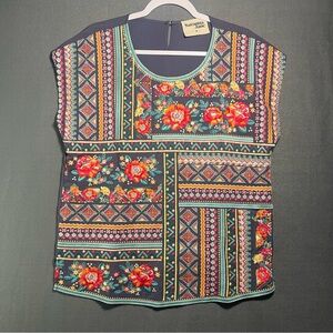 Savanna Jane Embroidered Boho Tunic Top – Medium
